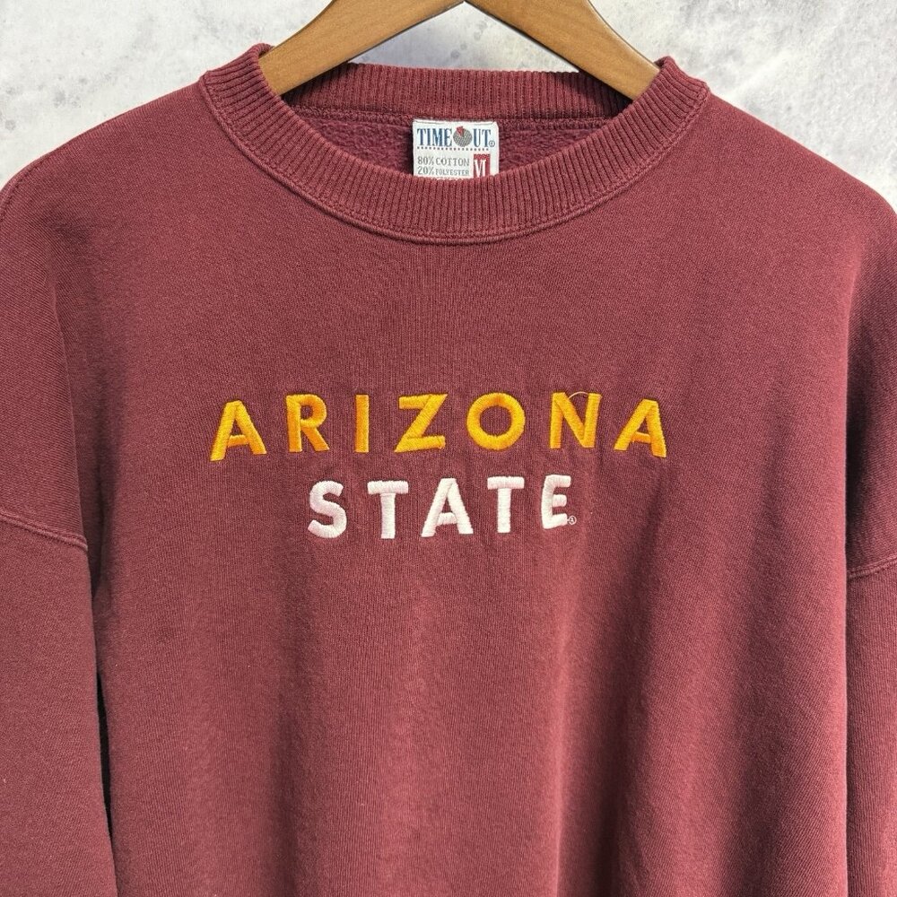 Vintage Y2K Arizona State University Sweatshirt Oversized XL Embroidered ASU USA